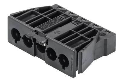 Разъем GESIS GST18i5F S2 R V SW - Вилочный разъем в панель, 5 полюсов, пружинная фиксация, толщина панели 0,5-1,5 мм номинальное напряжение: 250/400V, номинальный ток: 20A, цвет: черный, серия gesis GST18i5