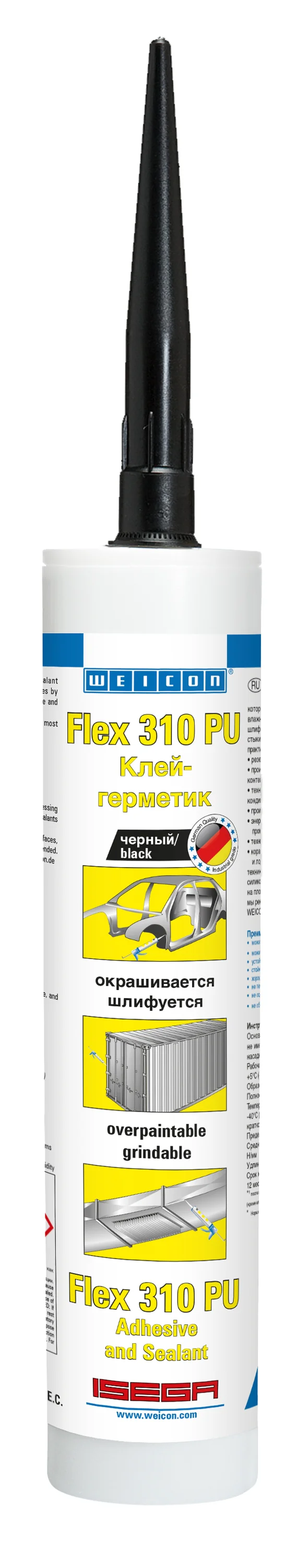 wcn13301310 - 10002571 WEICON Flex 310 Полиуретан черный (300 мл)