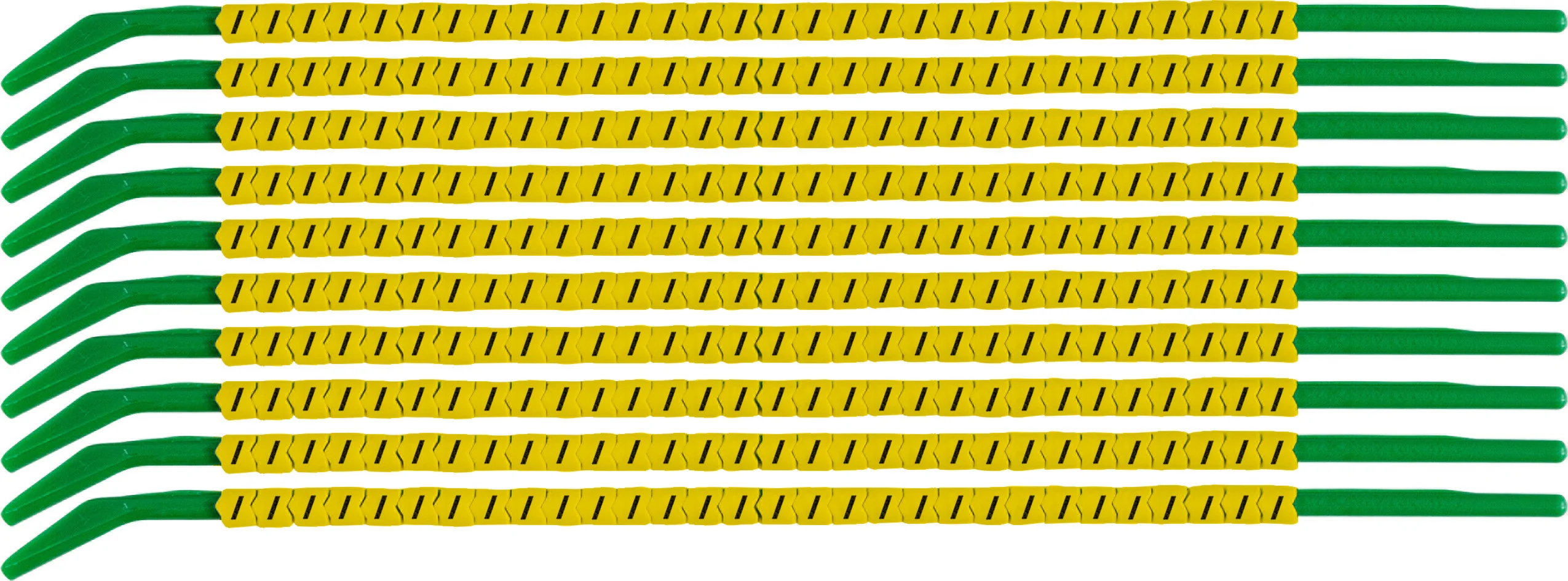 brd333193 - SCNG-09-DIAGONAL клипсы жёлтые, 300шт/упак, для провода 2,5-3,0мм диаметра, легенда / (слэш)