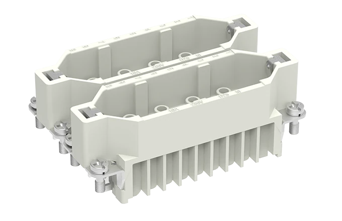 Вилочная контактная вставка SD-050-MC - Вилочная контактная вставка, обжимная фиксация, 50 полюсов + PE, типоразмер 32A, 250V, 10A, (обжимные контакты поставляются отдельно)