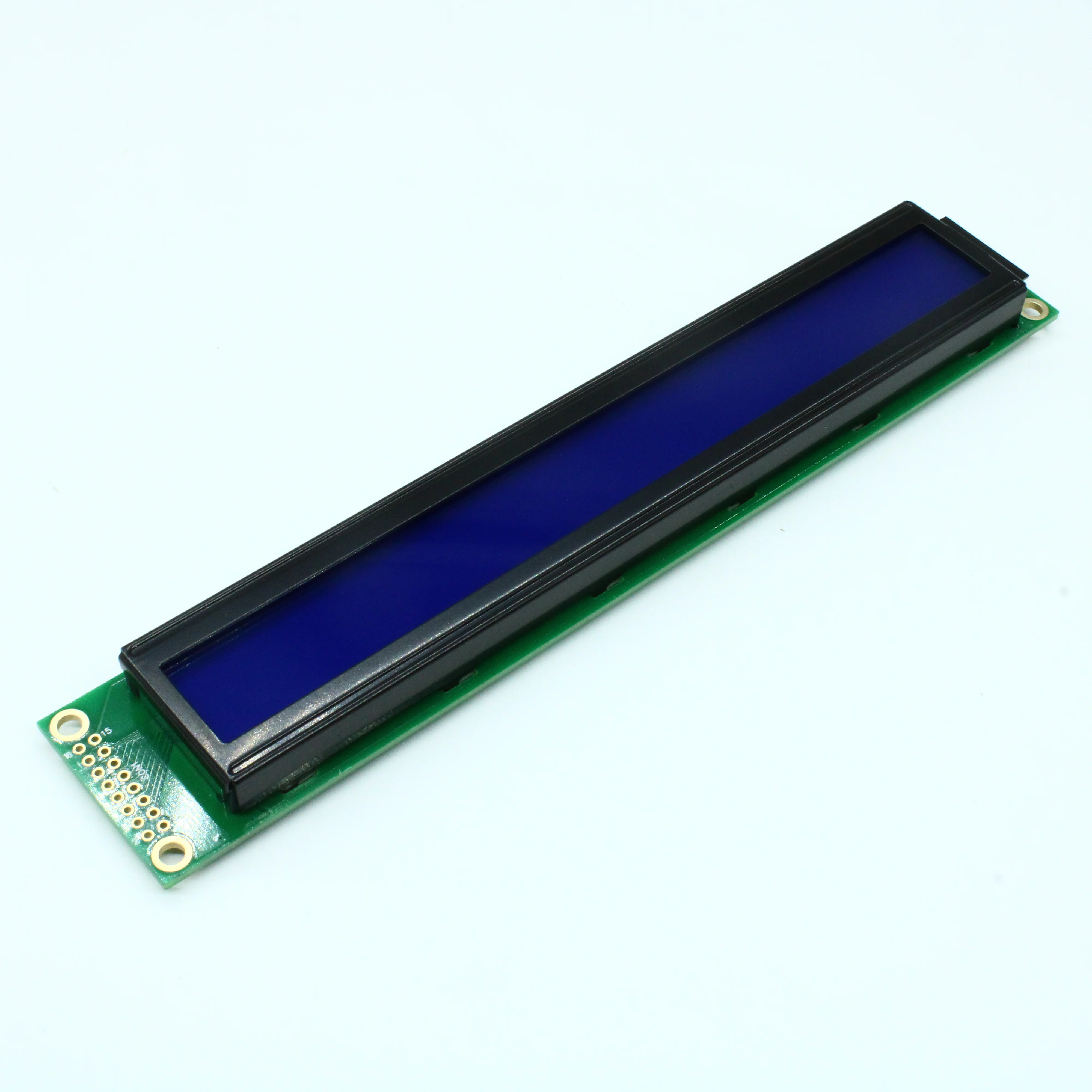 WH4002A-TMI-CT# - ЖКИ знакосинтезирующий 40 x 2, STN Синий Негативный/прозрачный, светодиодная подсветка белая, размеры 182x33.5 мм, видимая область 154.5x16.5 мм, -20...70°C, контактные площадки слева 2 ряда 16 выводов