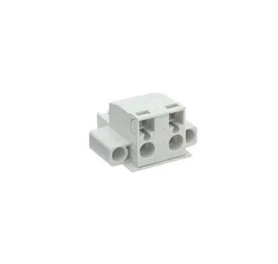 Вилка Wiecon 8413 BFK / 2 TOP K F - Розеточный разъем, угловой, на кабель, с монтажными фланцами, шаг 7,62 мм, 2 полюса, номинальное сечение: 2,5 мм кв., пружинная фиксация провода, 690V, 12А, с маркировкой, цвет: серый, серия 8413 BFK F
