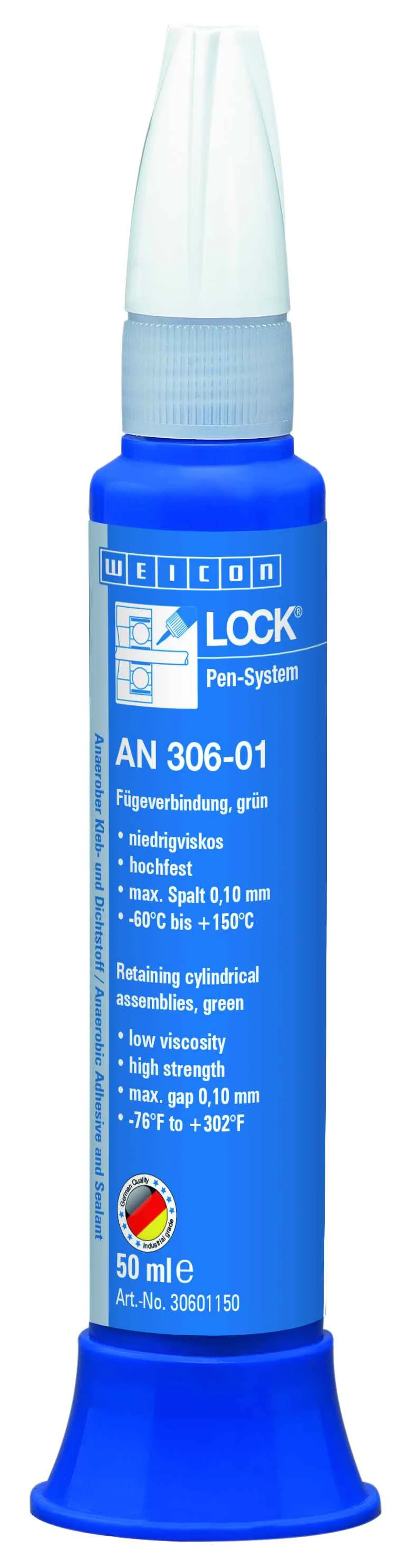 wcn30601150 - 10017880 WEICONLOCK AN 306-01 Фиксатор цилиндрических узлов (50 мл) низкая вязкость, высокая сила фиксации, м