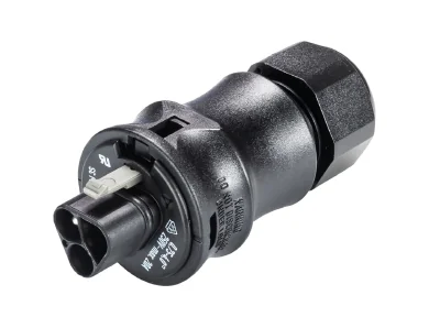 Разъем RST20i3 96.032.4053.1 - Вилочный разъем на кабель диам. 6-10 мм, IP68(69k), 3 полюса, винтовая фиксация провода, номинальные характеристики: 250/400V, 20A, цвет: черный, серия RST Classic
