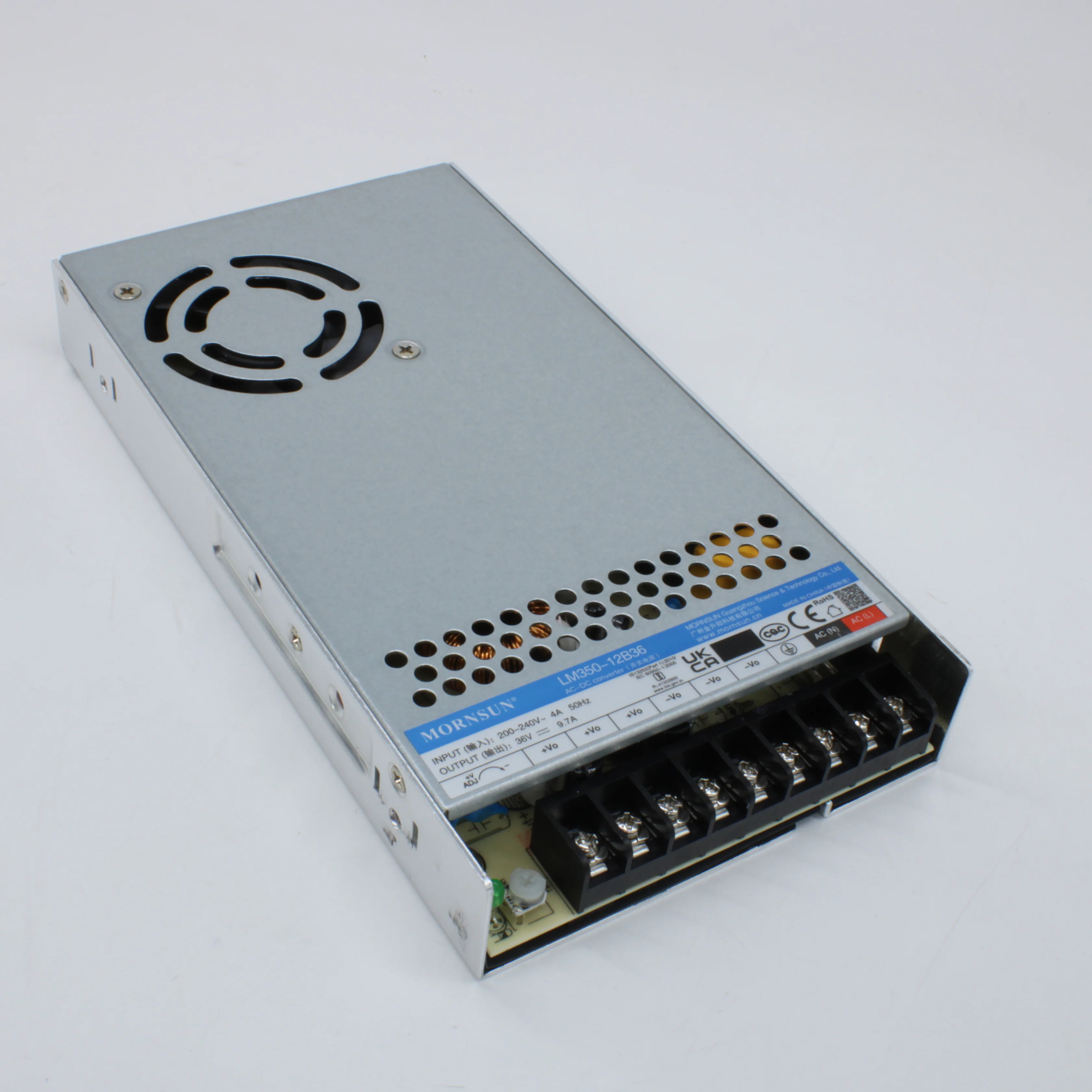 LM350-12B36 - Преобразователь AC-DC, 350Вт, выход 36В/9.7А в корпусе на шасси