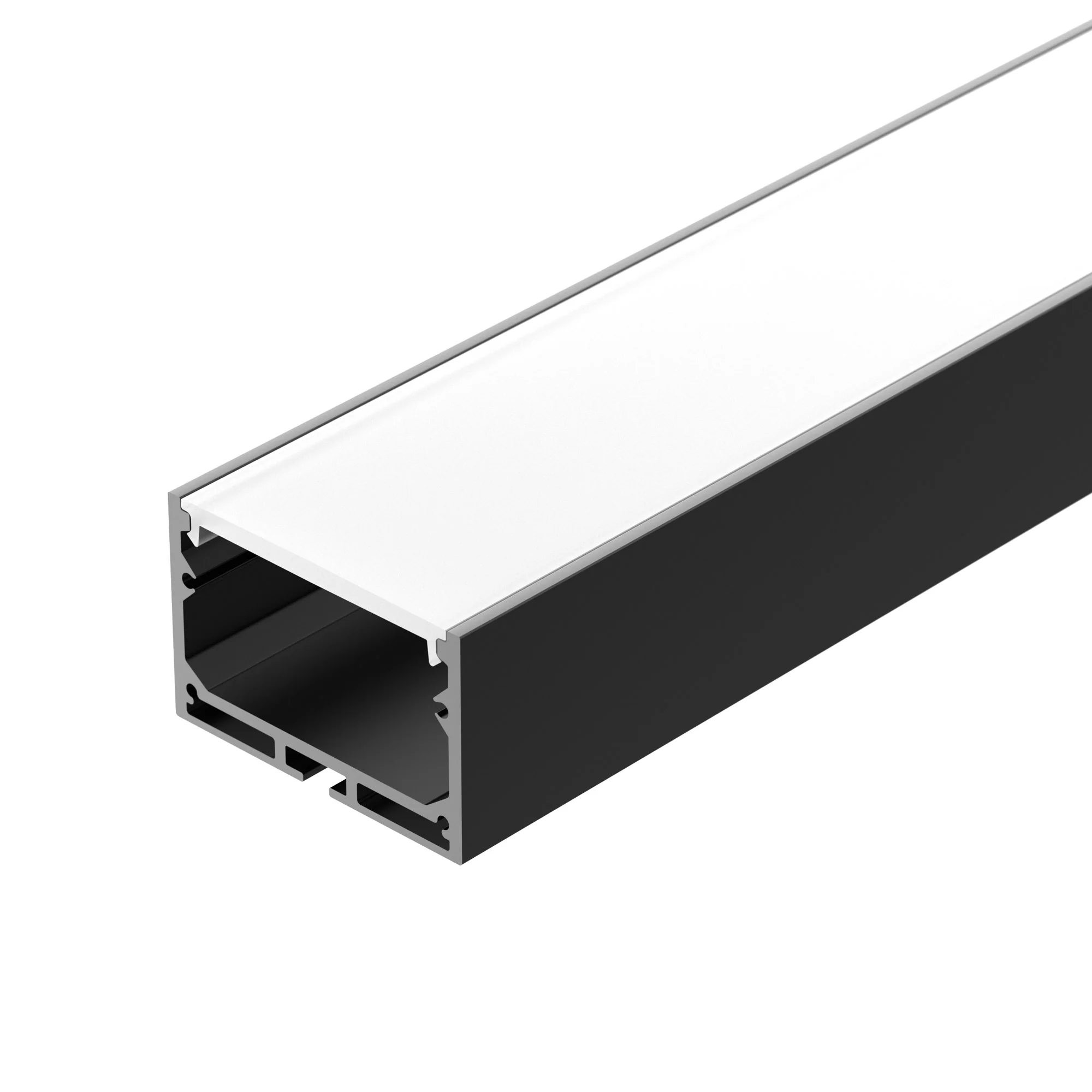 Профиль с экраном SL-LINE-4932-2500 BLACK+OPAL 027988 - Комплект с экраном. Алюминиевый профиль для светодиодных лент и линеек. Цвет - чёрный RAL9005 (порошковая окраска). Габаритные размеры (LхWхH): 2500x49x32 мм. Ширина площадки для ленты 38 мм. Заглушк