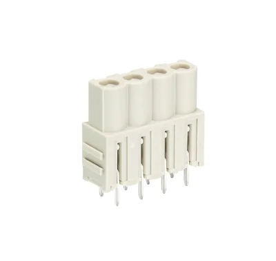Розетка Wiecon 8213 BL / 4 G OB - Розеточный разъем, вертикальный, на плату, шаг 5,08 мм, 4 полюса, фиксация на плате пайкой, 690V, 12А, без маркировки, цвет: серый, серия 8213 BL G