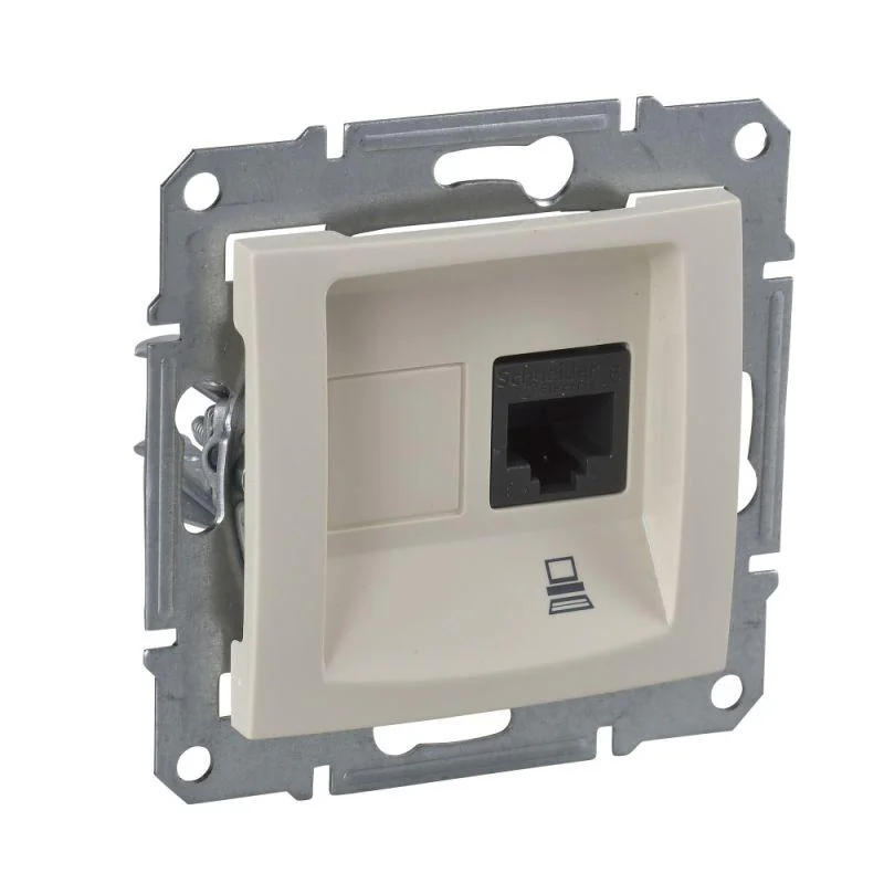 SEDNA РОЗЕТКА КОМПЬЮТЕРНАЯ RJ45, одиночная, кат. 5е, неэкр. UTP, БЕЖЕВЫЙ C2 SDN4300147