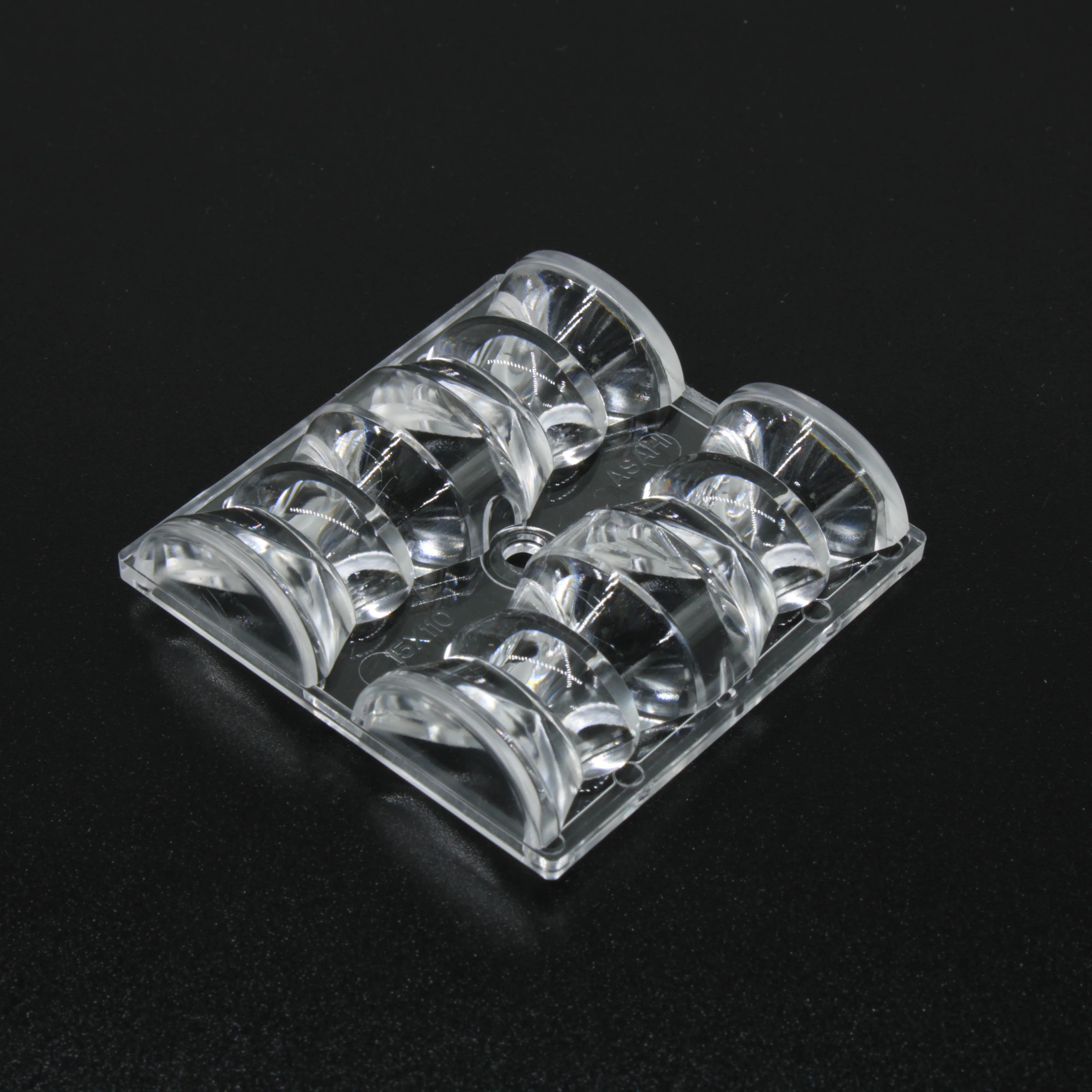 ALHB50D4LED15110G - Групповая квадратная линза 2x2 на 4 светодиода 3535/3030 эфф=89%, 15°x110°,  50x50mm, PC