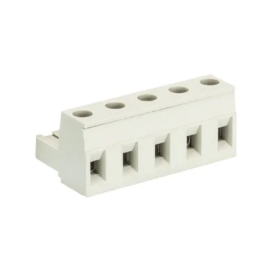 Розетка Wiecon 8313 B / 5 OB - Розеточный разъем, угловой, на кабель, шаг 7,5 мм, 5 полюсов, номинальное сечение: 2,5 мм кв., винтовая фиксация провода, 690V, 12А, с маркировкой, цвет: серый, серия 8313 B