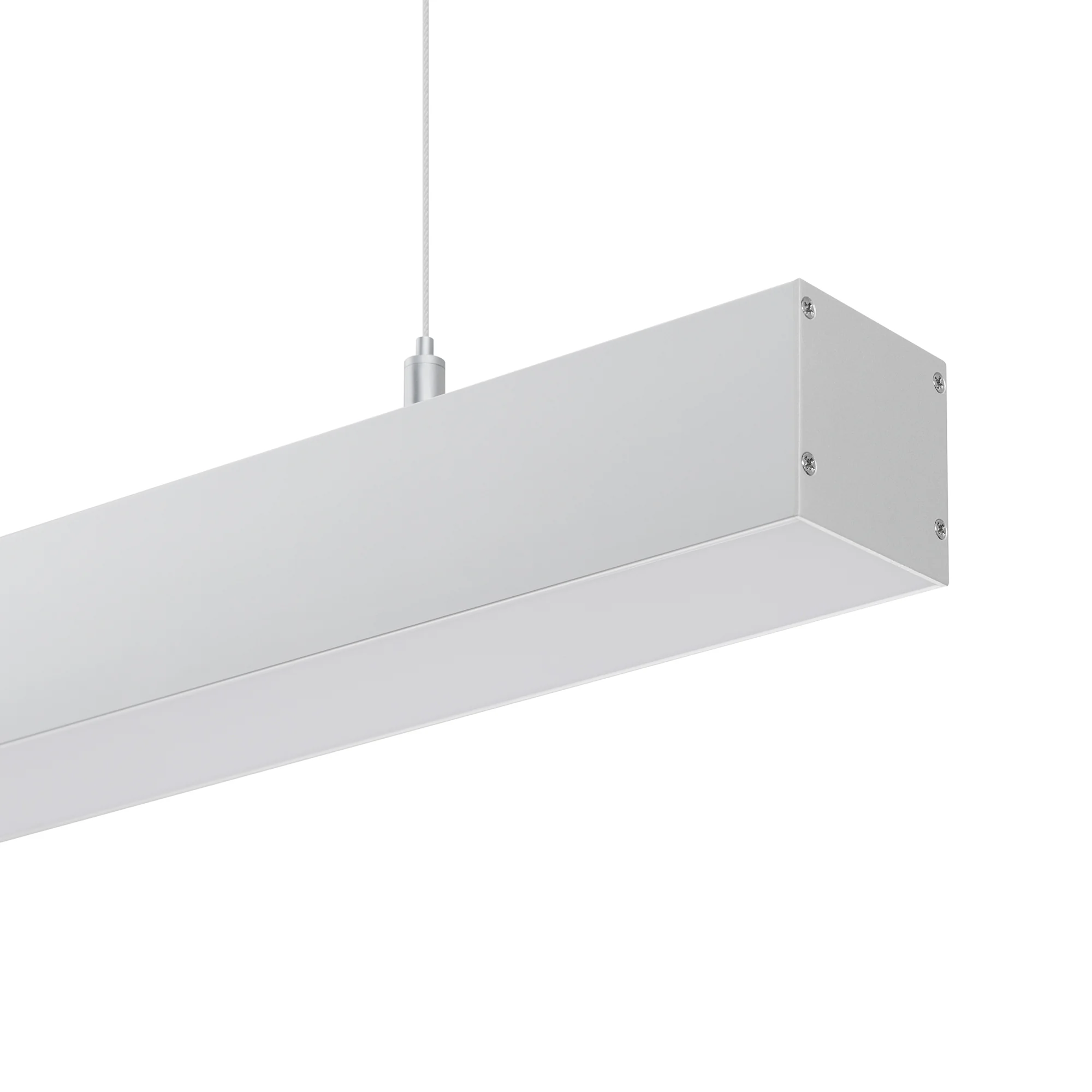Светильник SP-LINE-HANG-5050-L960-32W Day4000 (SL, 120 deg, 230V) IP33 047214 - Светильник ЛИНИЯ из  профиля LINE-S-5050-3000 ANOD, цвет Day4000K  (Лента UL-A160-8mm 24V Day4000 (15 W/m, IP20, 2835, 5m) в 2 ряд(а)), световой поток - 2485 Лм. Длины сторон(