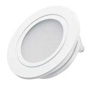 Светодиодный светильник LTM-R60WH-Frost 3W Day White 110deg 020761 - Врезной круглый мебельный светильник 3Вт, корпус белый алюминий. Цвет ДНЕВНОЙ БЕЛЫЙ 4000K. Светодиод 1х3W. CRI>80, Св.поток 210-240лм, угол 110°. Питание 180-240VAC, 3Вт, 300mA 9-11V, др