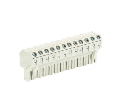 Розетка Wiecon 8213 B / 12 S OB - Розеточный разъем, угол 45 градусов, на кабель, шаг 5,08 мм, 12 полюсов, номинальное сечение: 2,5 мм кв., винтовая фиксация провода, 400V, 12А, без маркировки, цвет: серый, серия 8213 B S