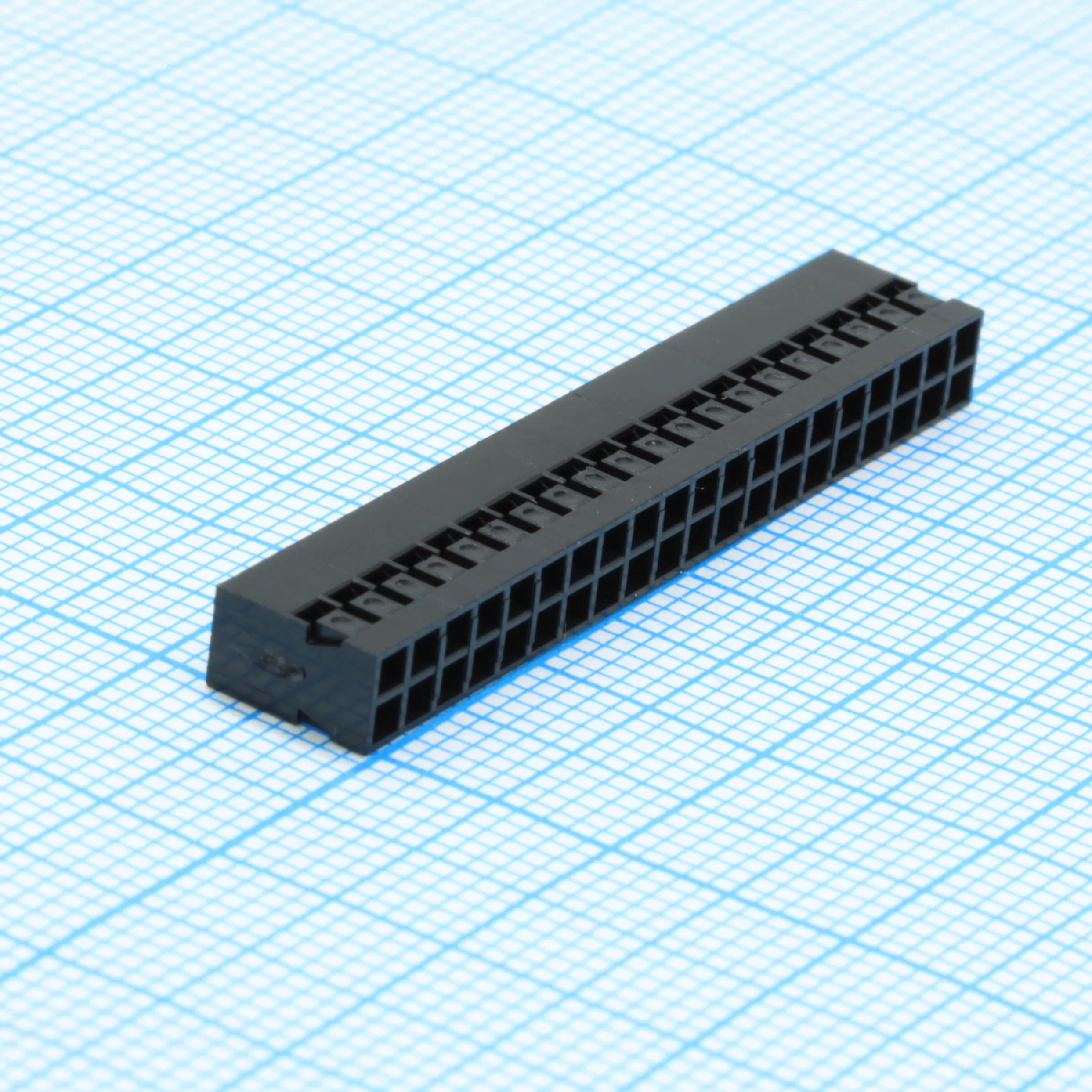 I-DS1071-01-SCB02X20 - Корпус разъема розетка 1х20 контактов шаг 2.00мм на кабель
