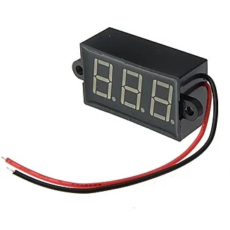 3.5-30VDC GREEN IP68 (24X42MM ) - Вольтметр DC 3,5-30В LED 3-х разрядный зеленый, влагозащитный