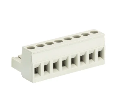 Розетка Wiecon 8213 B / 8 OB - Розеточный разъем, угловой, на кабель, шаг 5,08 мм, 8 полюсов, номинальное сечение: 2,5 мм кв., винтовая фиксация провода, 400V, 12А, без маркировки, цвет: серый, серия 8213 B