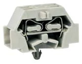 Клемма MINI UJ2-2.5/2X2Q - Мини клемма, 4 точки подключения в клемме, боковой подвод кабеля, тип фиксации провода: пружинный, номинальное сечение: 2,5 мм кв., 24A, 500V, цвет: серый