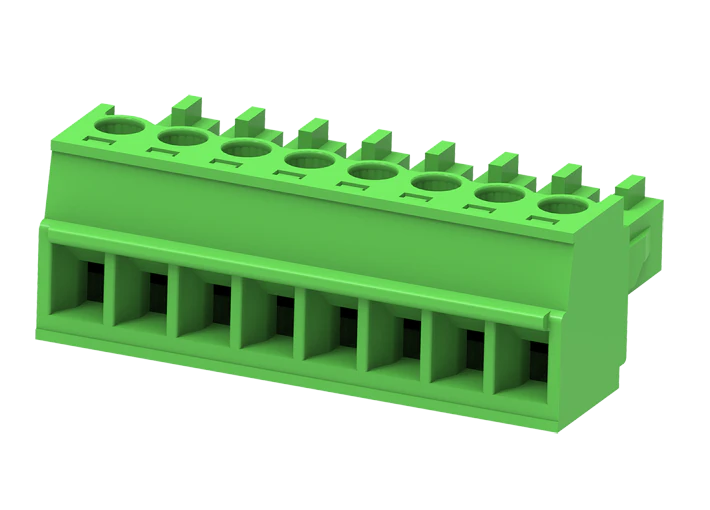 Розеточный разъем на кабель MC-RA3.81H04C-0001 - Розеточный разъем, прямой, на кабель, шаг: 3.81 мм, 4 полюса, фиксация провода винтовая, исполнение: стандартное, 160V, 8A, цвет: зеленый