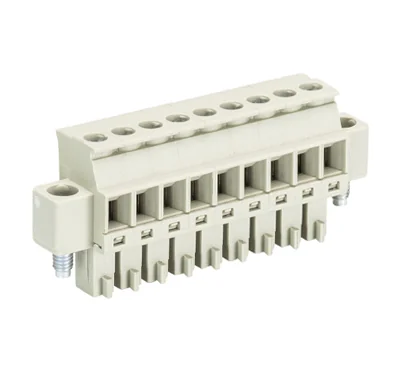 Розетка Wiecon 8813 B / 9 VR F OB - Розеточный разъем, прямой, на кабель, с монтажными фланцами, шаг 3,81 мм, 9 полюсов, номинальное сечение: 1,5 мм кв., винтовая фиксация провода, 250V, 8А, без маркировки, цвет: серый, серия 8813 B VRF