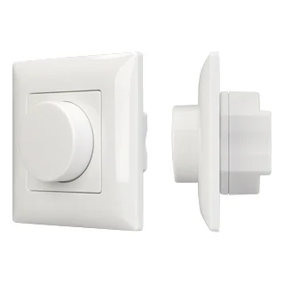 Панель SMART-P14-DIM-IN White (230V, 3A, 0-10V, Rotary, 2.4G) 025037 - Встраиваемая роторная панель RF 2.4G, цвет белый. Материал - пластик. Выходной сигнал 0-10V. Управление яркостью с помощью роторного вращателя. Возможно управление от пультов по радиок