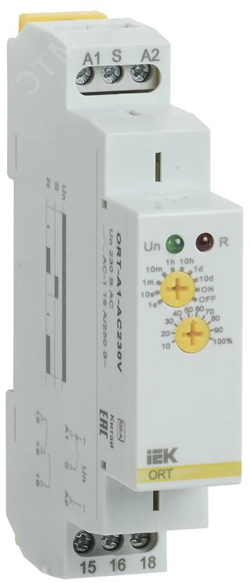Реле задержки включения ORT. 1 конт. 230 В AС ORT-A1-AC230V