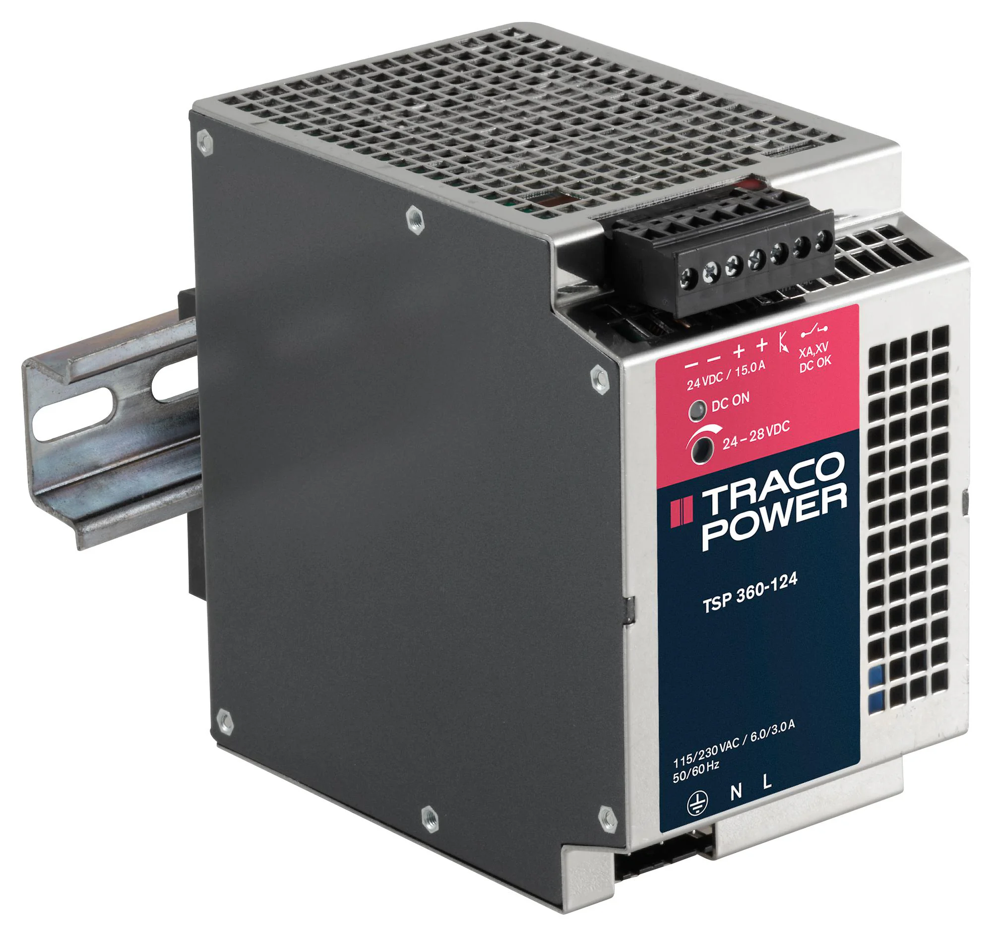 TSP 360-124 - Преобразователь AC/DC выход 24В 15A 360Вт 10-выводов