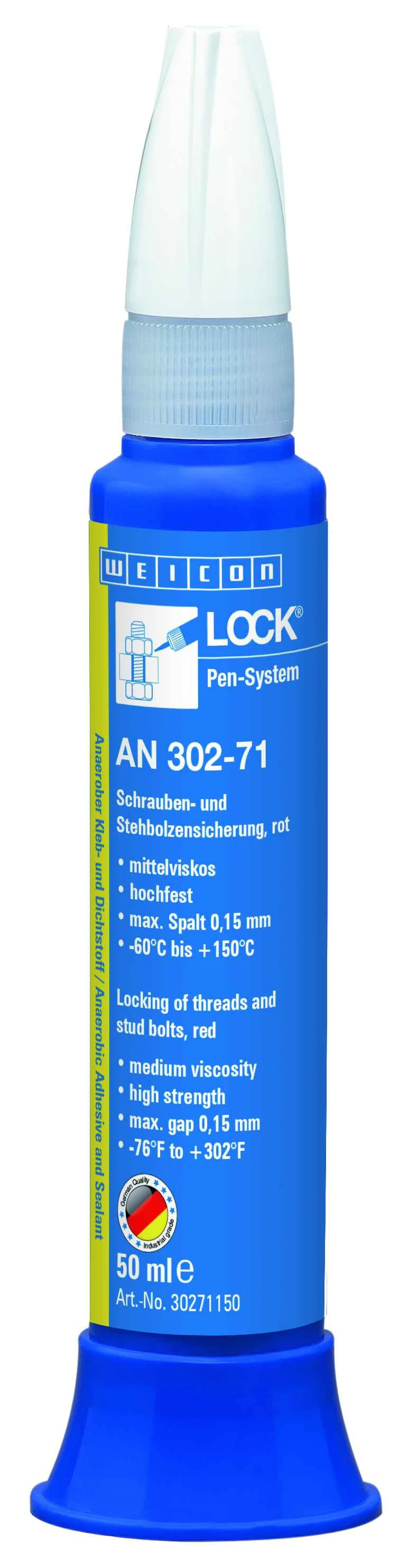 wcn30271150 - 10017886 WEICONLOCK AN 302-71 Фиксатор резьбы и распорных болтов (50 мл) высокая сила фиксации, средней вязко