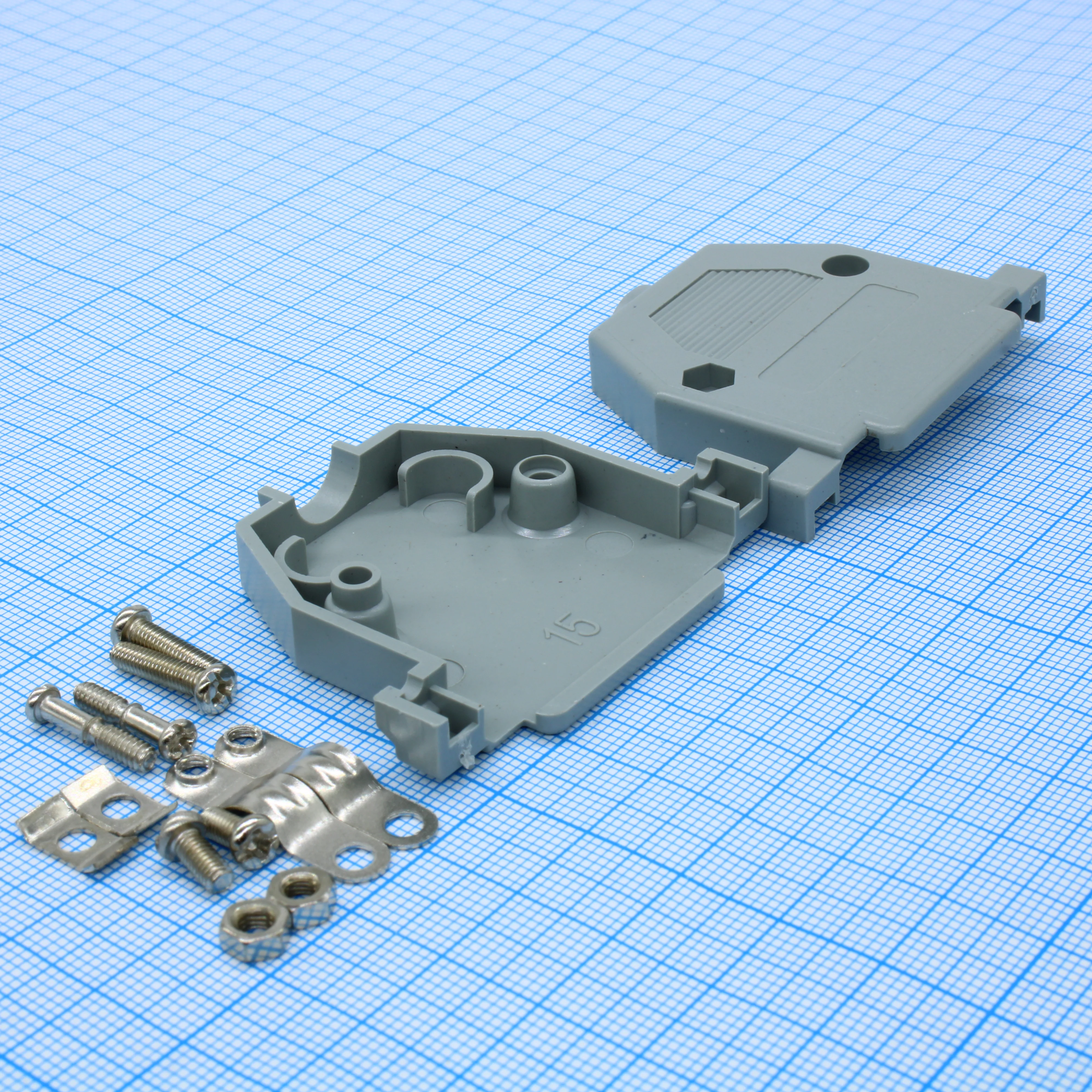 L-KLS1-DB-25P-S-G - Кожух для разъема D-Sub 25pin пластиковый серый