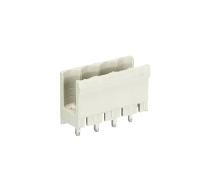Вилка Wiecon 8113 S / 4 G OB GR OF - Вилочный разъем, вертикальный, без боковых стенок, на плату, шаг 5 мм, 4 полюса, фиксация на плате пайкой, 400V, 12А, без маркировки, цвет: серый, серия 8113 S GOF