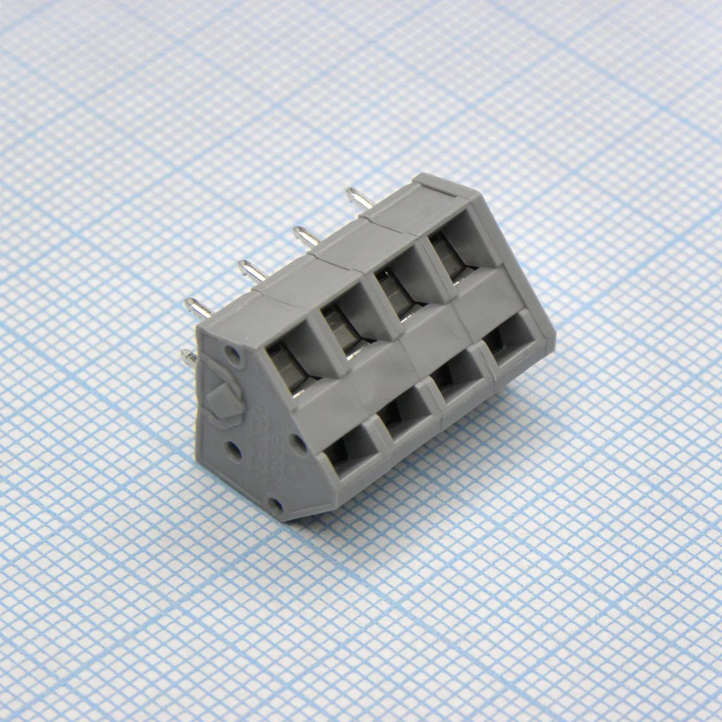 DG245-5.0-04P-11-00A(H) - Нажимной безвинтовой клеммный блок 4 контакта. Зажим типа зажимная клеть. Серия DG245-5.0