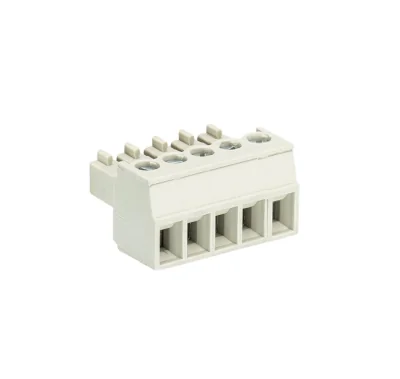 Розетка Wiecon 8513 B / 5 OB - Розеточный разъем, угловой, на кабель, шаг 3,5 мм, 5 полюсов, номинальное сечение: 1,5 мм кв., винтовая фиксация провода, 250V, 8А, без маркировки, цвет: серый, серия 8513 B