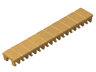 Шильдик 9705 A / 6 / 10 BROWN - Маркировка для клемм сечением 4 мм.кв., шириной 6 мм, 10 шильдиков, коричневая, чистая