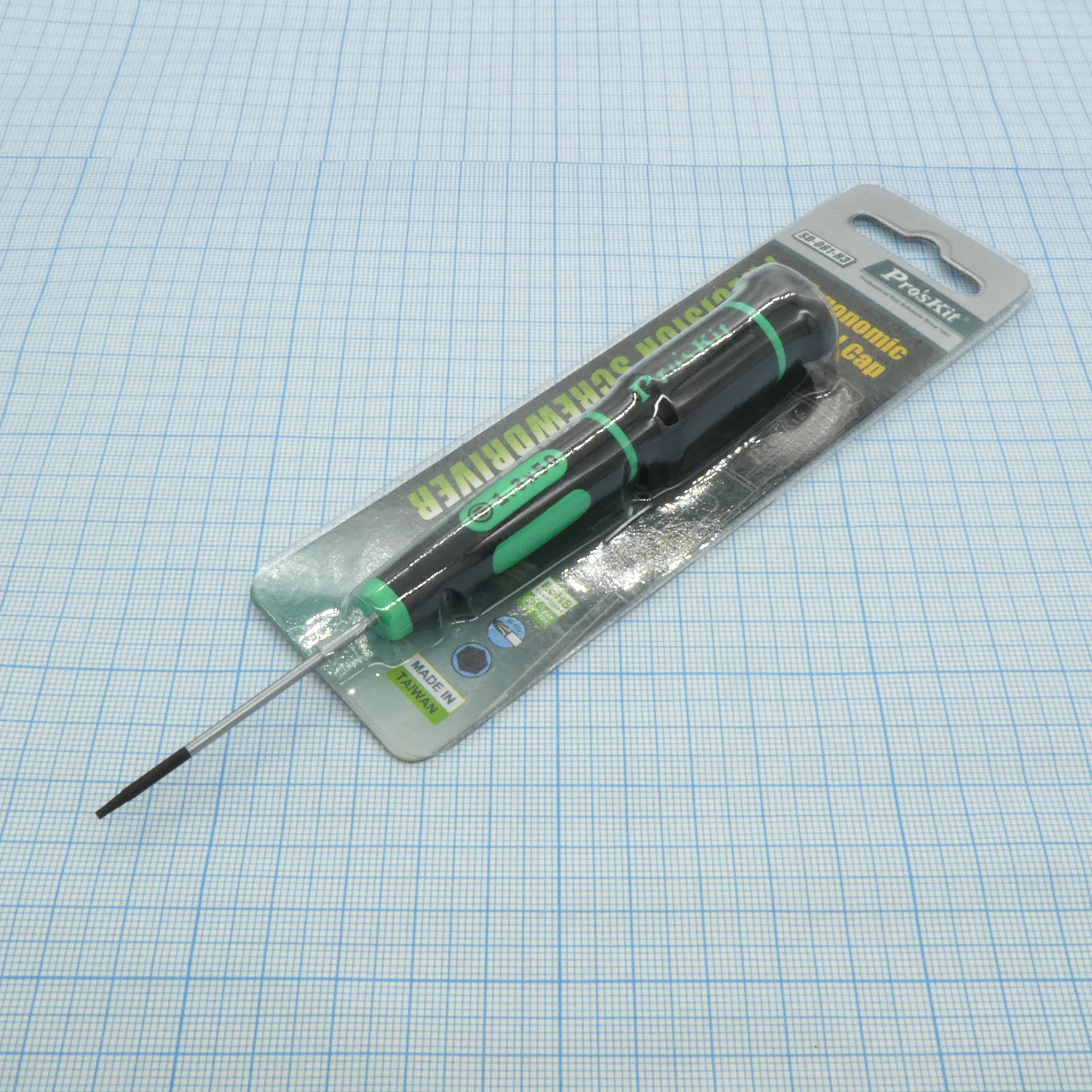 SD-081-H3 - Прецизионная шестигранная отвертка (1,3 мм х 50 мм) с вращающейся ручкой