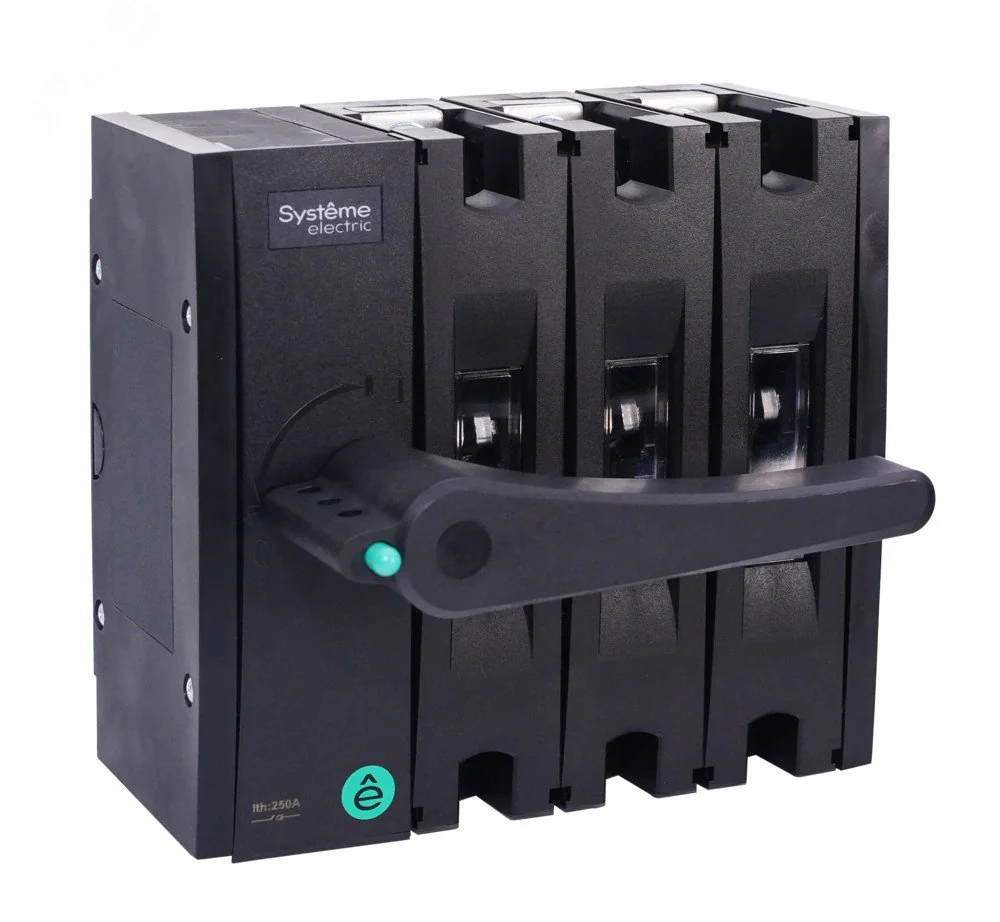 Выключатель-разъединитель SYSTEMEPACT SD250 3P 200A Рукоятка слева фронт_Рукоятка заказывается отдельно SSD02503LF0200