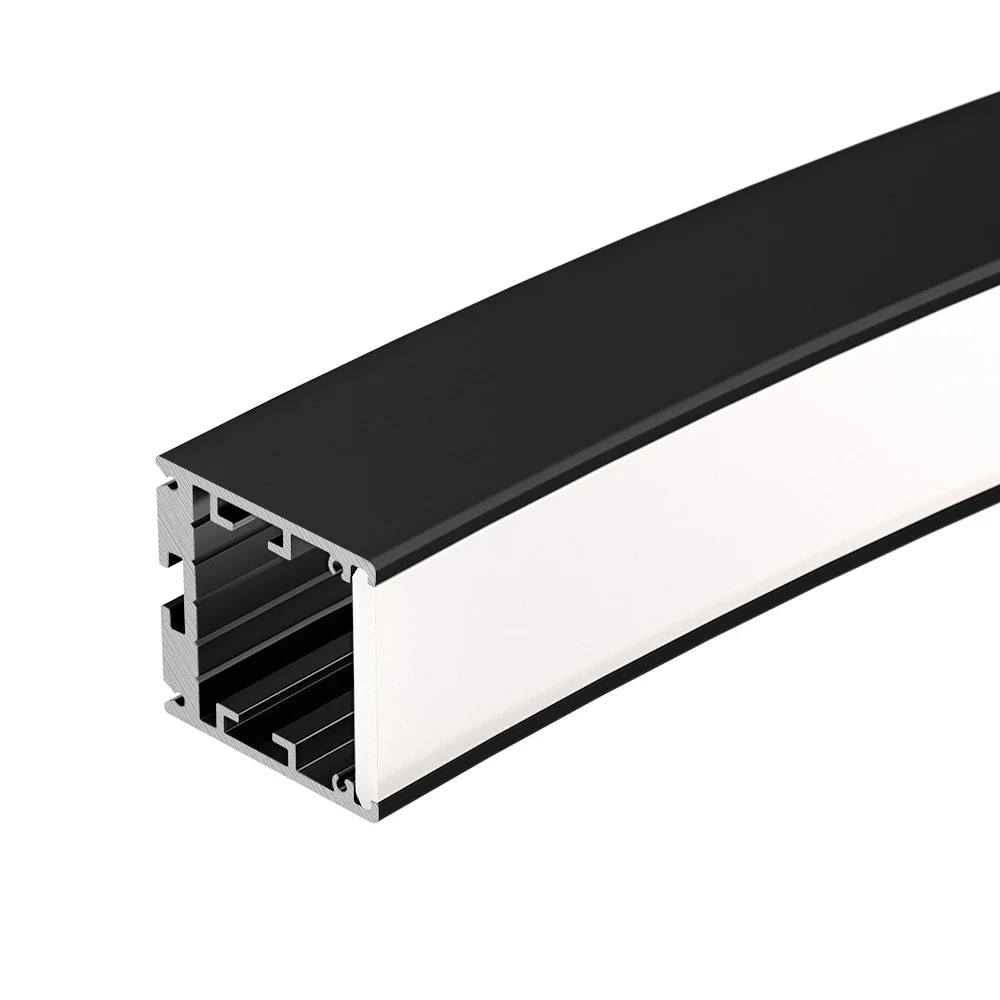 Профиль SL-ARC-3535-D1500-N90 BLACK (1180мм, дуга 1 из 4) 026596 - Алюминиевый профиль для составления круга диаметром 1500мм, для радиусной светодиодной линейки, свечение в центр круга, длина ? от круга 1500мм. внутренний диаметр 1442мм, внешний диаметр 