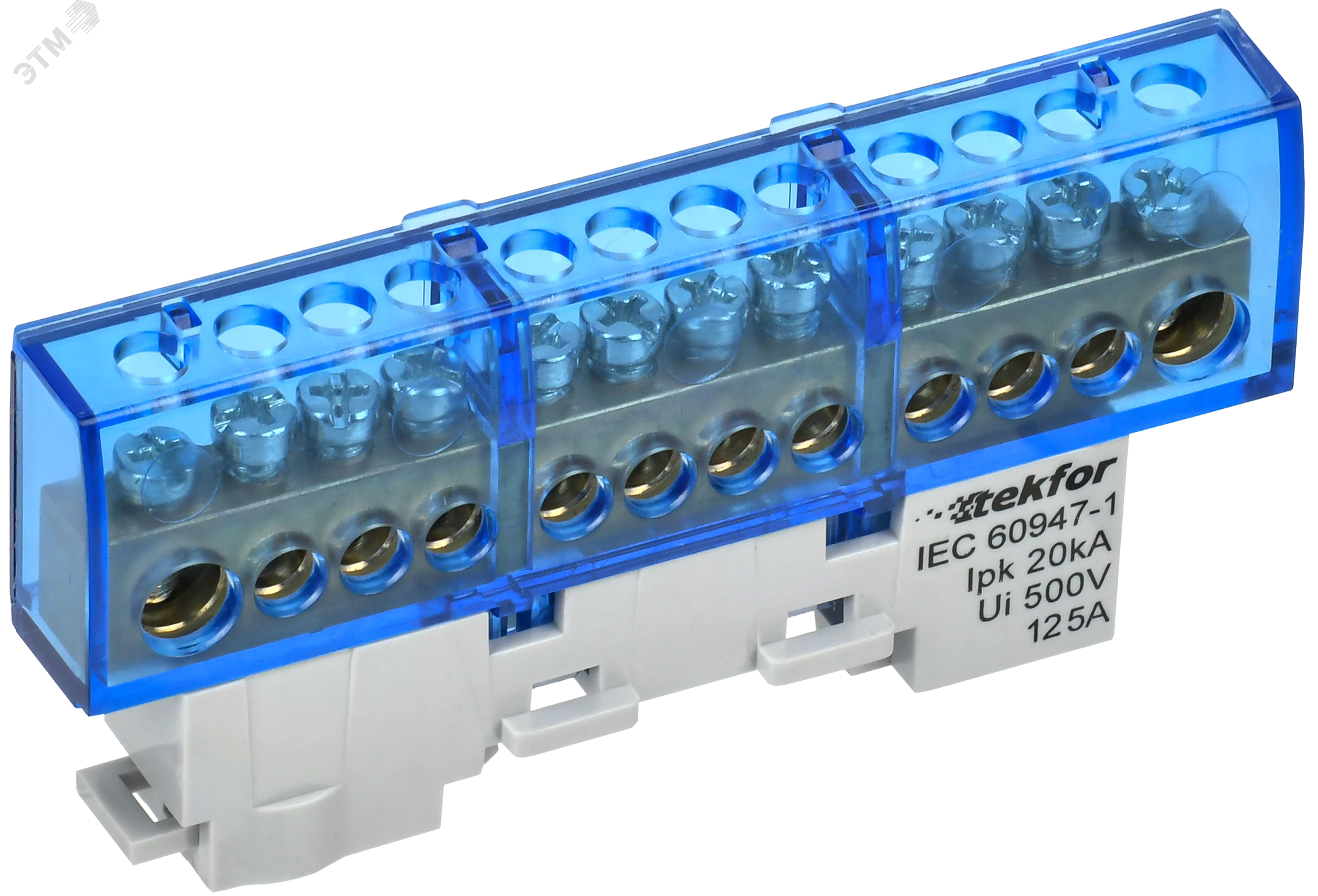 TEKFOR Шина N ноль изолированная на универсальном держателе 8х12-12-С IEK TF-NN20-12-KL-K07