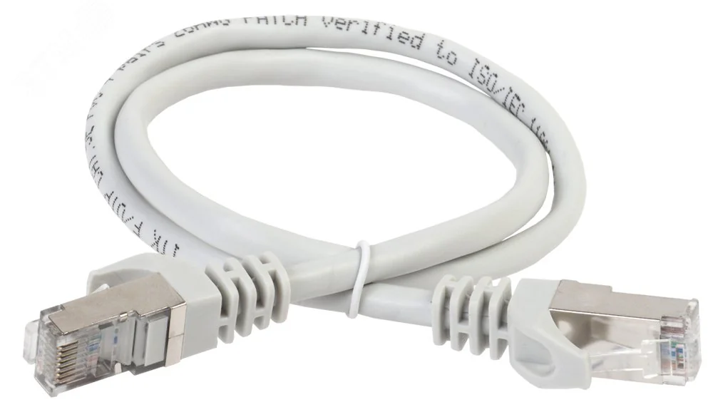 Патч-корд категория 5е FTP 0.5м PVC серый PC01-C5EF-05M