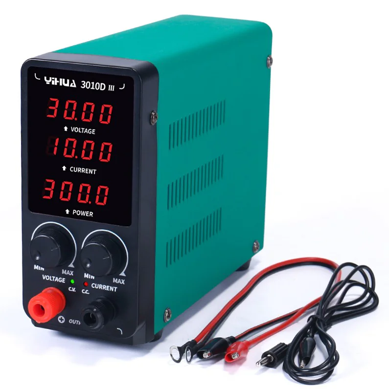 YIHUA 3010D-III - Лабораторный источник питания, выходное напряжение 0-30В, выходной ток 0-10А, 300Вт