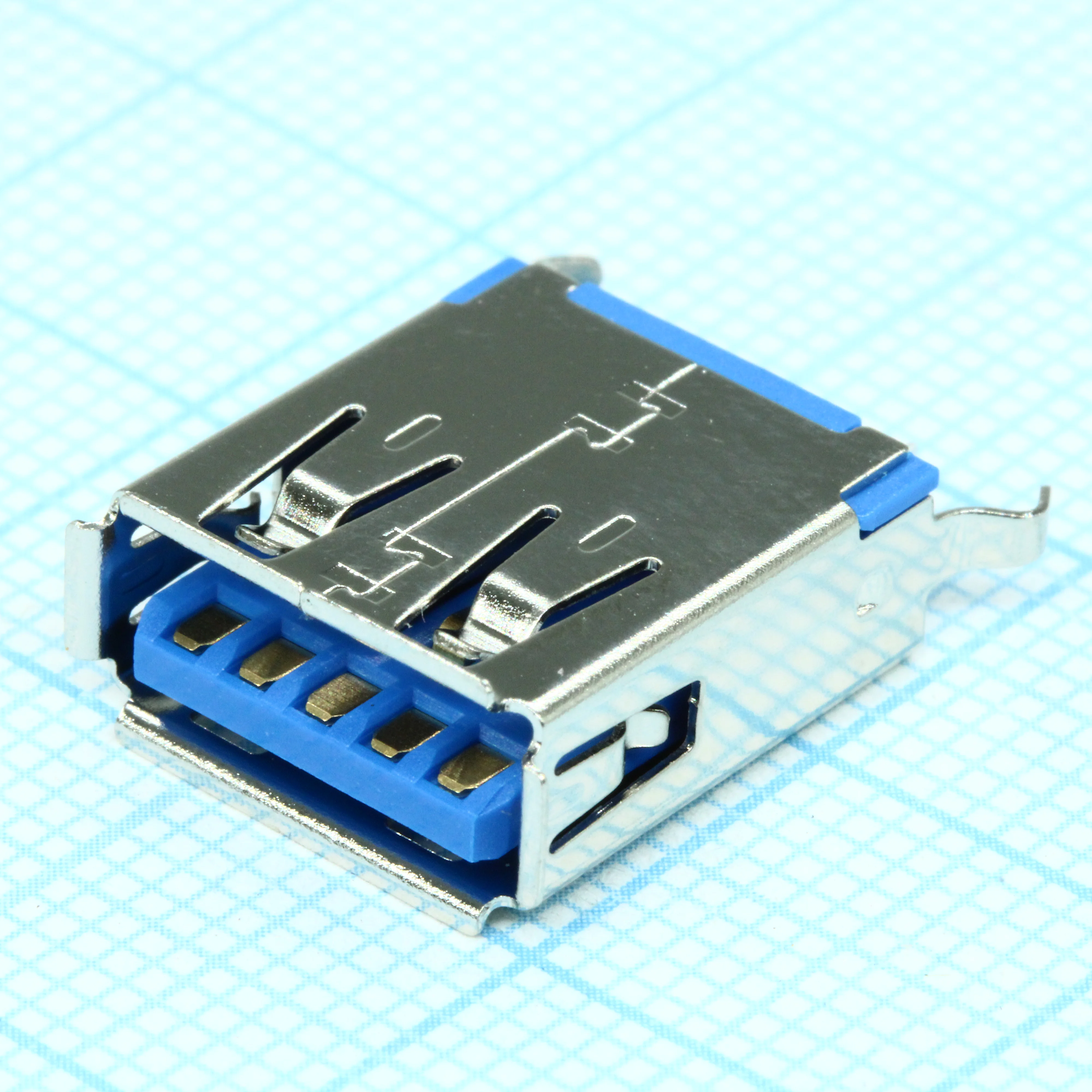 484080003 - Разъем USB, тип A, USB 3.0, розетка, 9 выводов, угловая, DIP монтаж