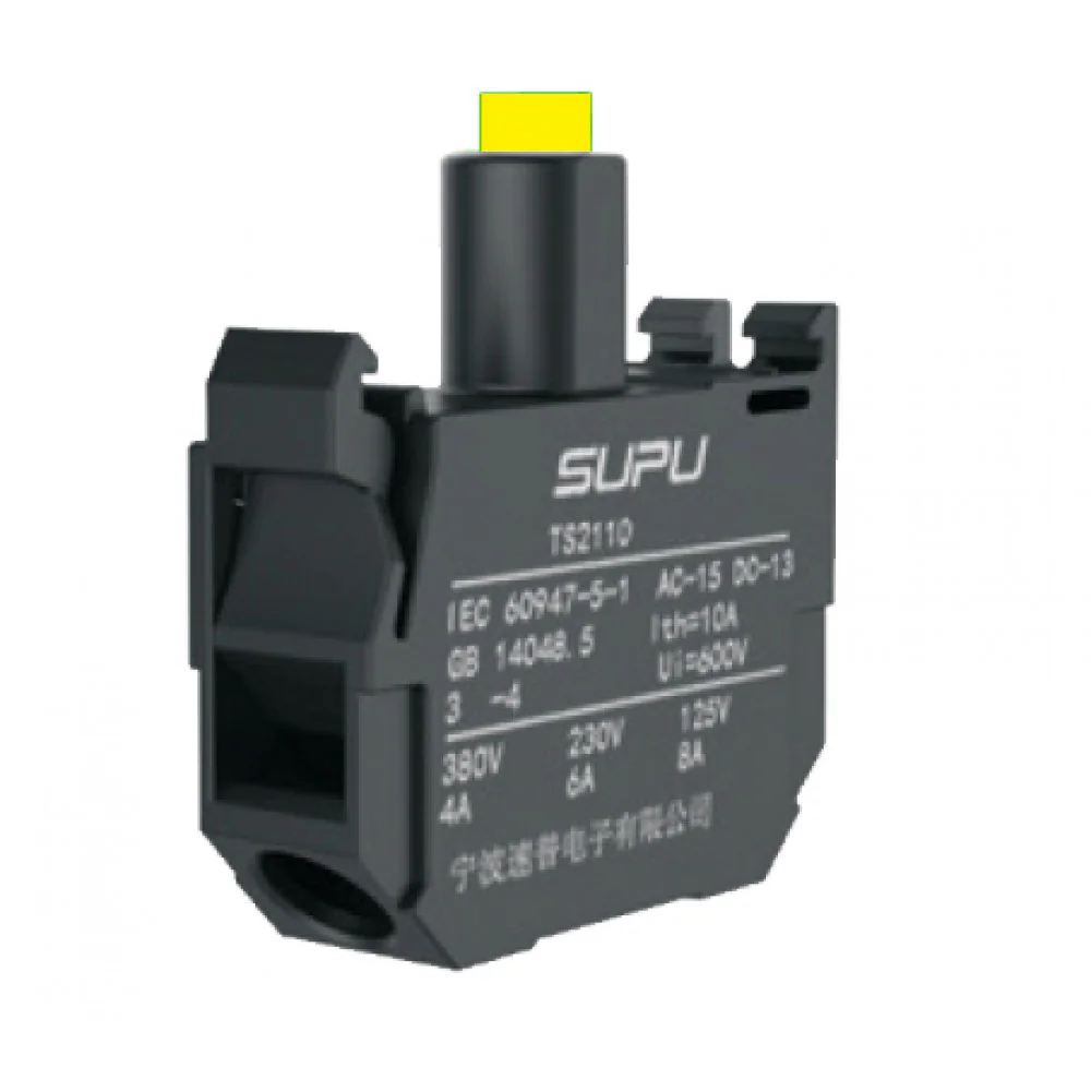 Блок индикации (желтый) TS2101-1AC30 - Блок индикации, винтовая фиксация провода, LED AC/DC 24V, для серии кнопок TS2, цвет: желтый