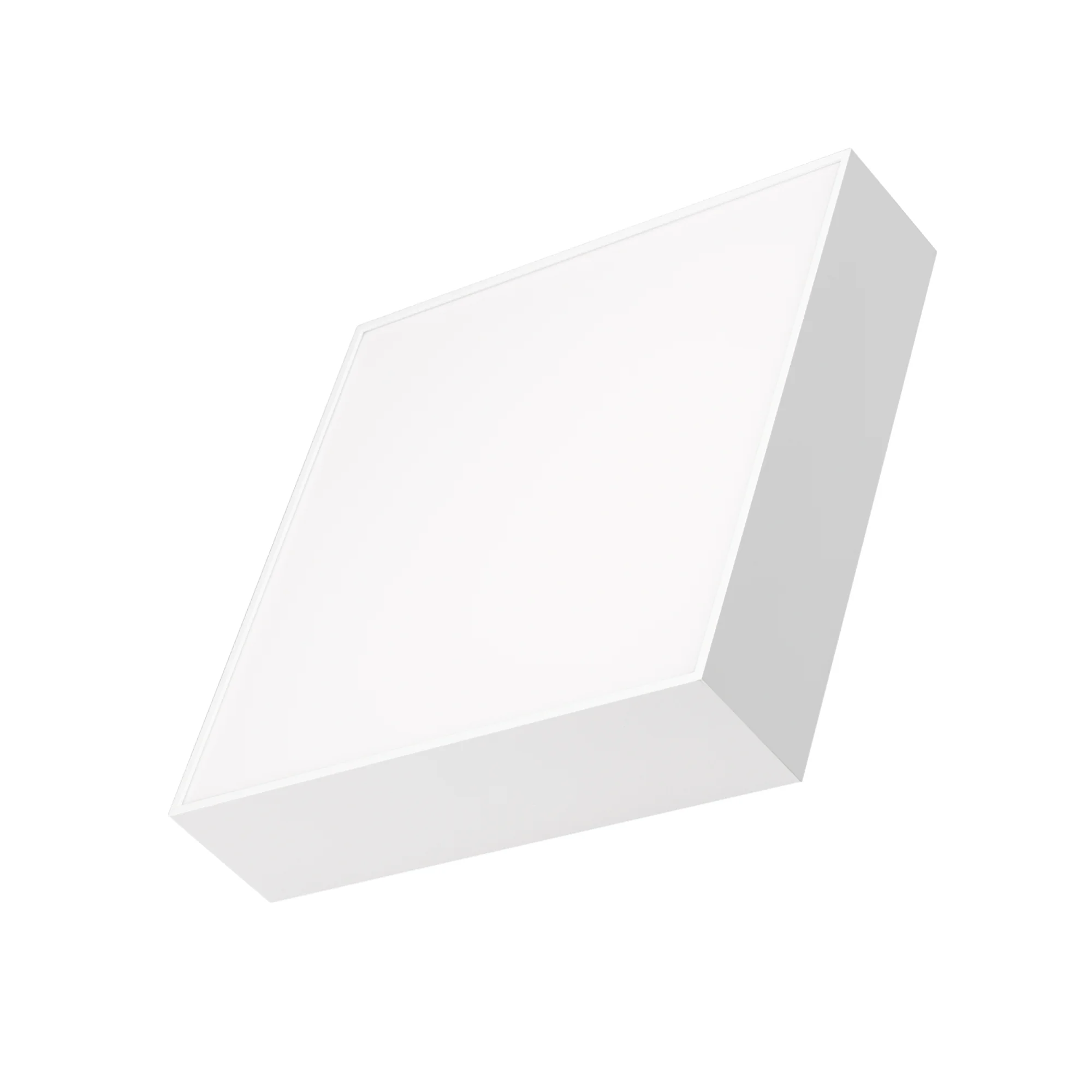 Светильник SP-QUADRO-S250x250-25W Warm3000 (WH, 120 deg, 230V) 034787 - Накладной светильник. Мощность 25 Вт, св. поток 1440-1900 лм, 76 лм/Вт, теплый 3000 K, CRI>90, угол 120°, напряжение питания 230 В. Белый квадратный корпус из алюминия, экран PC, степ