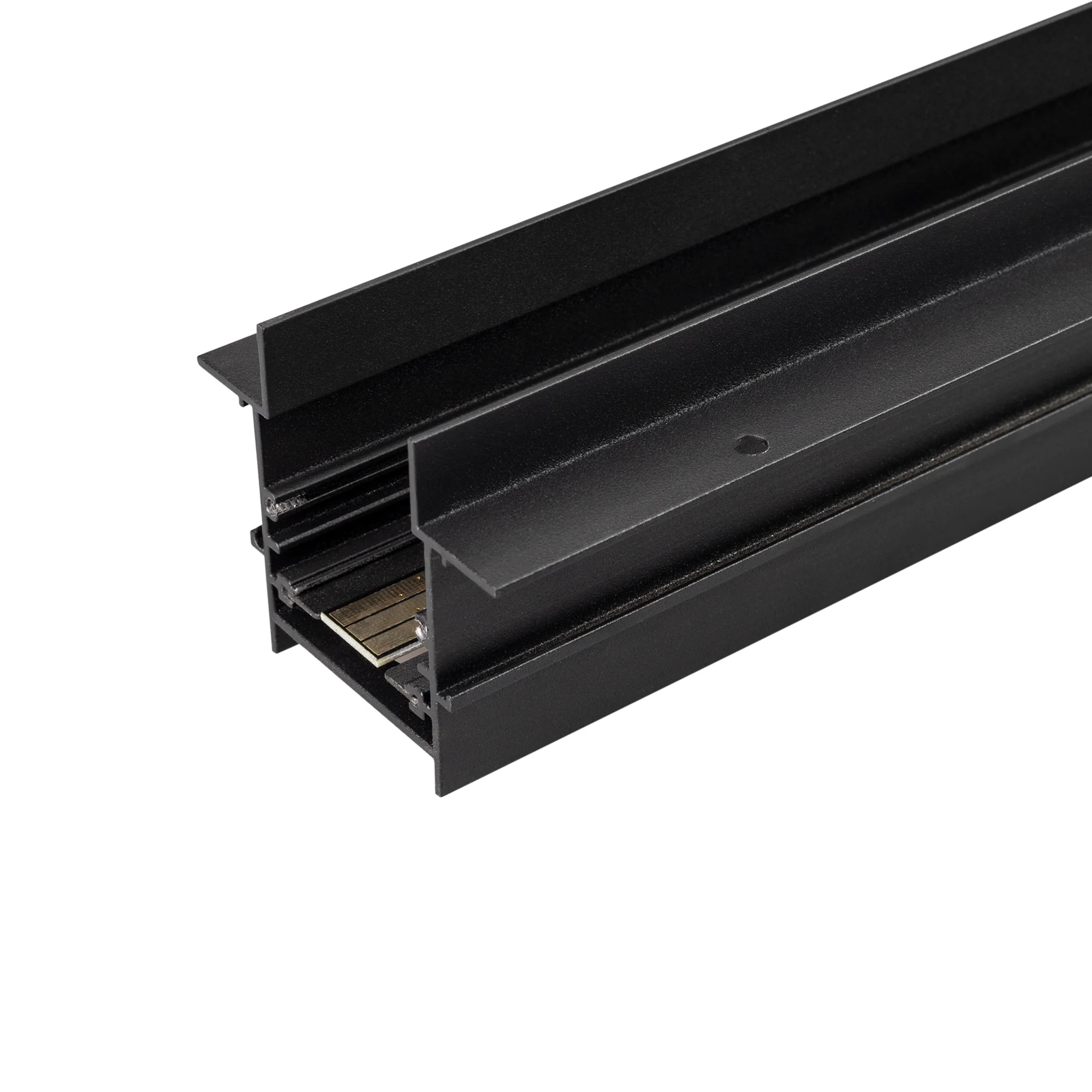 Трек встраиваемый MAG-TRACK-4560-FDW-3000 (BK) 034680 - Встраиваемый магнитный трек с фланцем для монтажа в гипсокартонный потолок, длина 3000 мм. DC24V. Материал алюминий, цвет черный. Две заглушки в комплекте. Размер ДxШxВ: 3000x75x60 мм. Размер (с учет
