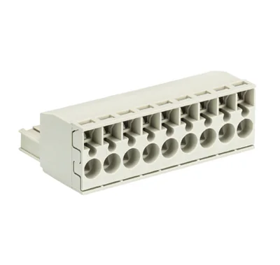 Розетка Wiecon 8113 BFK / 9 TOP K OB - Розеточный разъем, угловой, на кабель, шаг 5 мм, 9 полюсов, номинальное сечение: 2,5 мм кв., пружинная фиксация провода, 400V, 12А, без маркировки, цвет: серый, серия 8113 BFK
