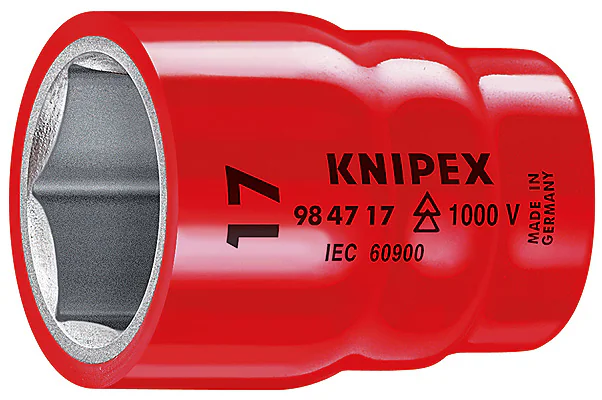 Головка торцевая VDE 1/2" 6-гранная, 10 мм, диэлектрическая KN-984710
