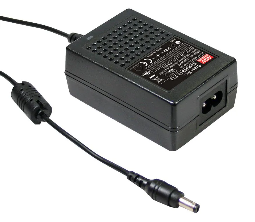 GSM36B18-P1J - AC-DC, 36Вт, сетевой адаптер, выход 18В/2А, вход 80...264В AC, 47...63 Гц, 113...370B DC,  изоляция 4000B AC, 79x54x33мм, -25...+60C медицинского применения (2xMOPP)