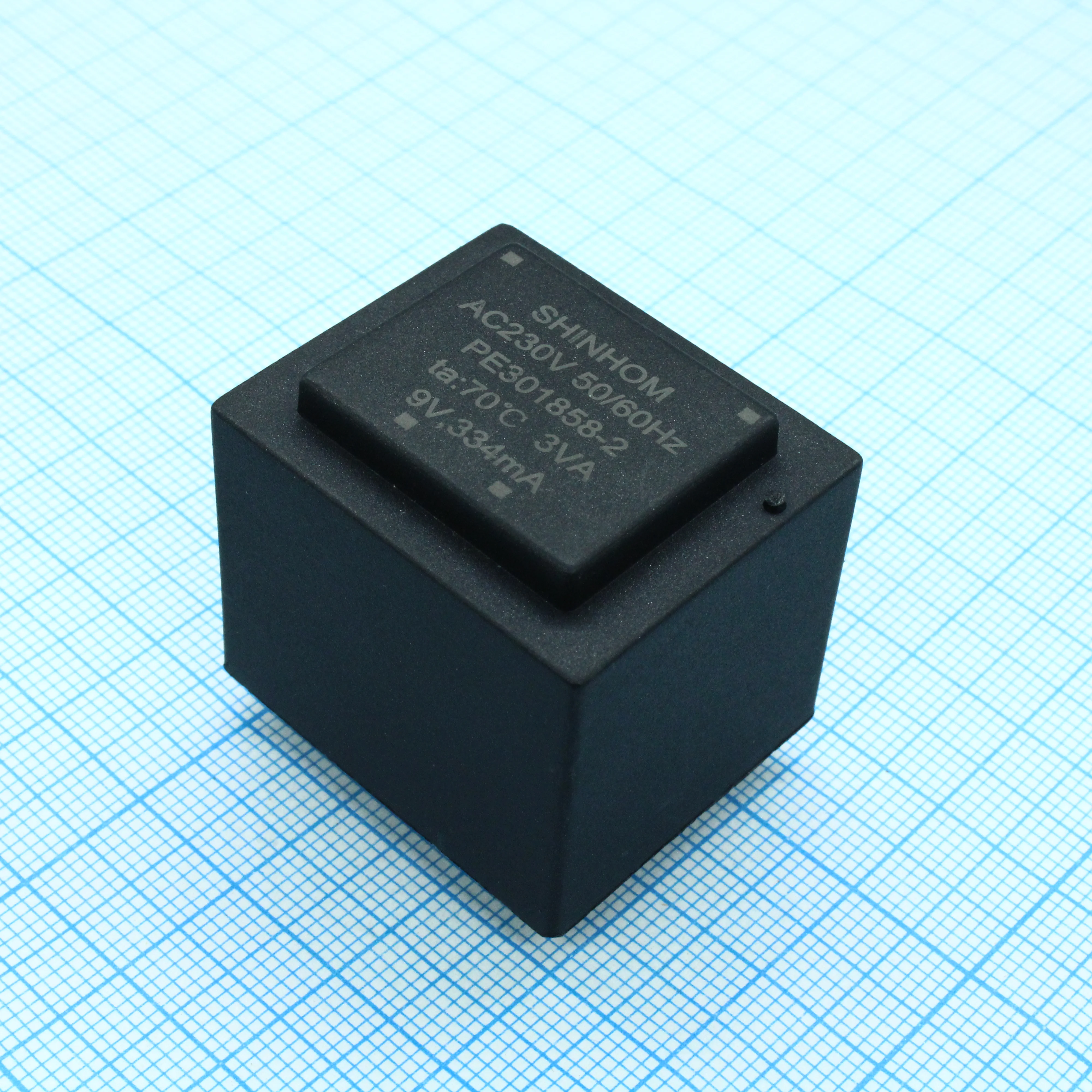 PE301858-2 - Трансформатор питания 3ВА  230В 9В/334мА ta 70°C (EI 30/18) 30мм