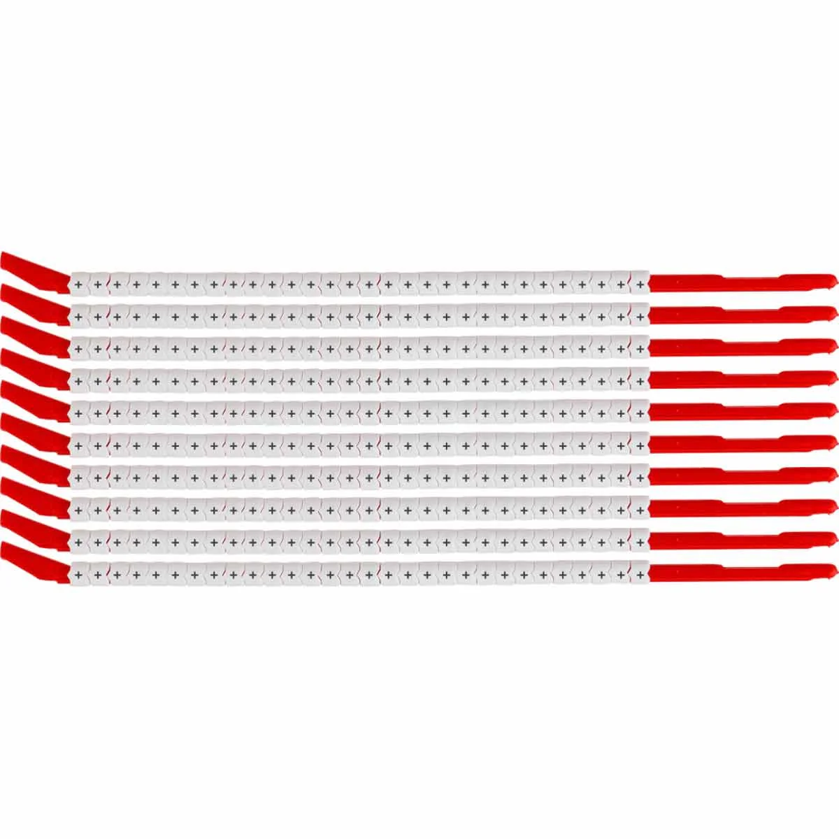 brd133137 - SCN-10-PLUS клипсы белые, 300шт/упак, для провода 2,8-3,4мм диаметра, легенда + (плюс)