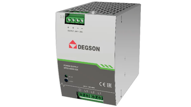 Блок питания DPS3-480W-D24 - Источник питания, трехфазный, 24V / 20A / 480W; диапазон входных напряжений: 340 - 550VAC / 480 - 780VDC монтаж: на DIN рейку, температура окружающей среды –30°C…+70°C