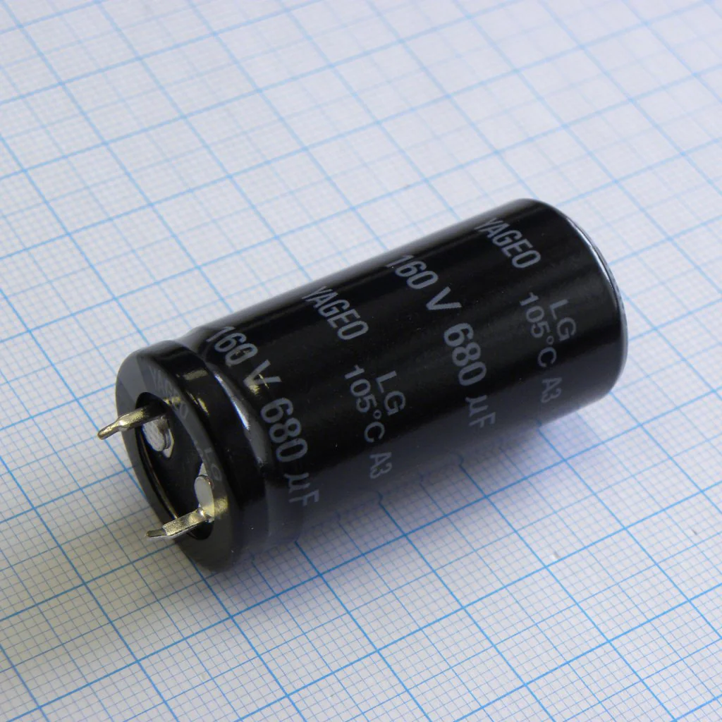 LG160M0680BPF-2245 - С защёлкиваемыми выводами 160V  680uF ±20%, стандартные, 2000часов, -20...+105°С