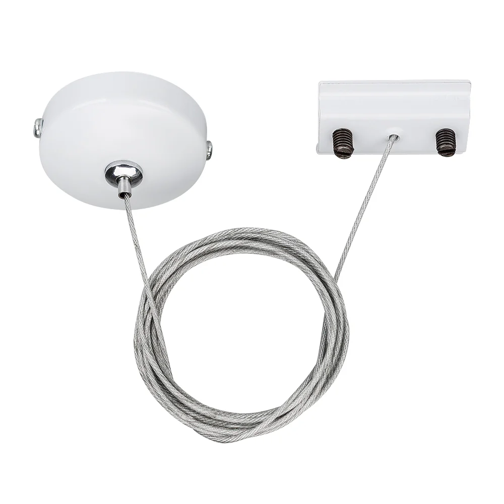Подвес LGD-2TR-HANG-1-WH (C) 022783 - Тросовый подвес с металлической чашкой для однофазных треков. Цвет белый. Выдерживает вес максимум 6 кг. Длина троса 2 метра. При использовании с треками и аксессуарами другой серии возможно отличие по цвету.